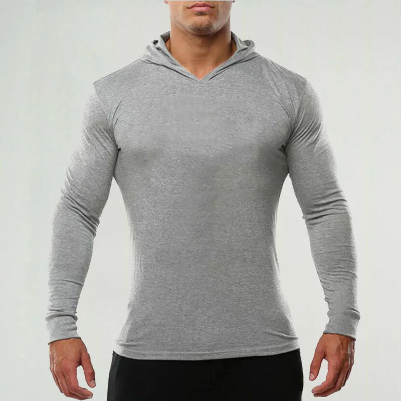 Men's Slim-Fit Cotton Hoodie - Gym & Training