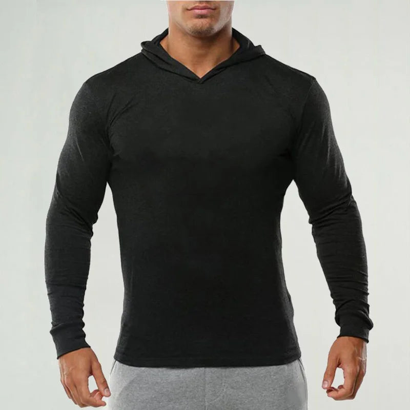 Men's Slim-Fit Cotton Hoodie - Gym & Training