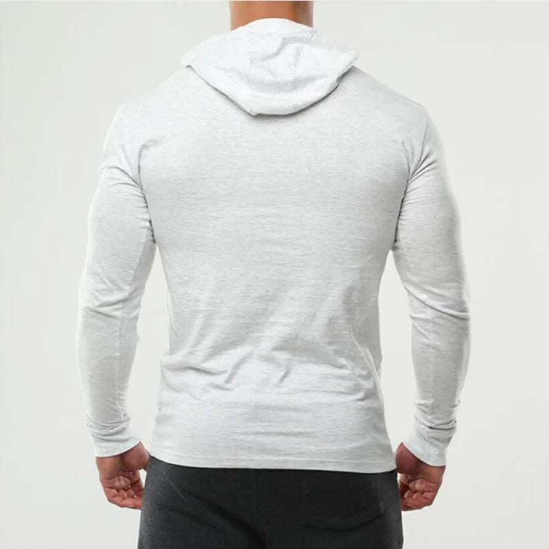 Men's Slim-Fit Cotton Hoodie - Gym & Training