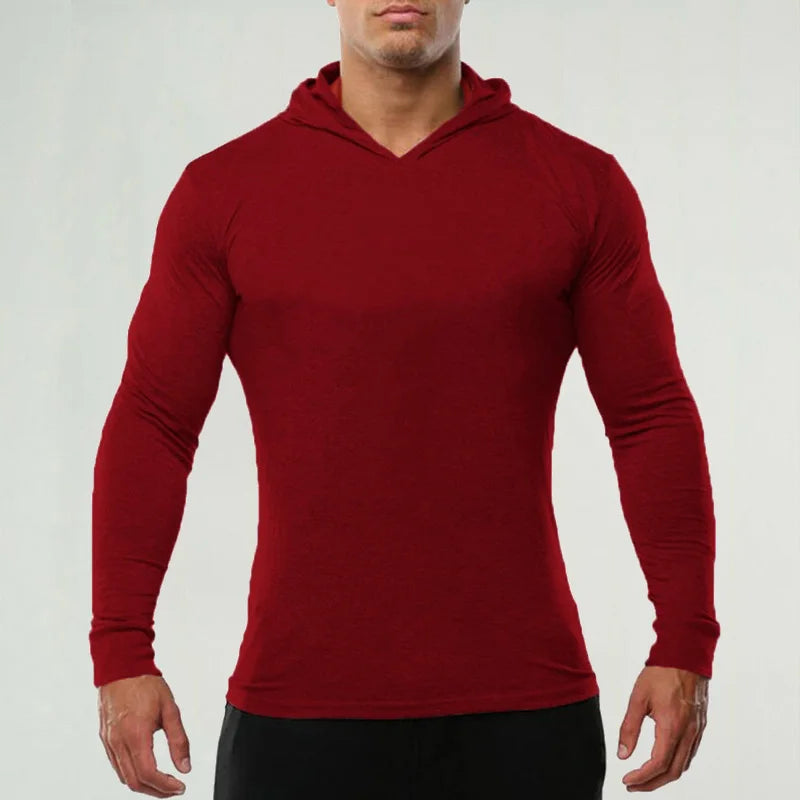 Men's Slim-Fit Cotton Hoodie - Gym & Training