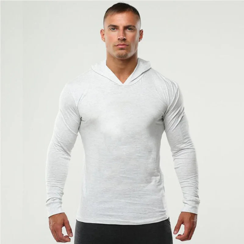 Men's Slim-Fit Cotton Hoodie - Gym & Training