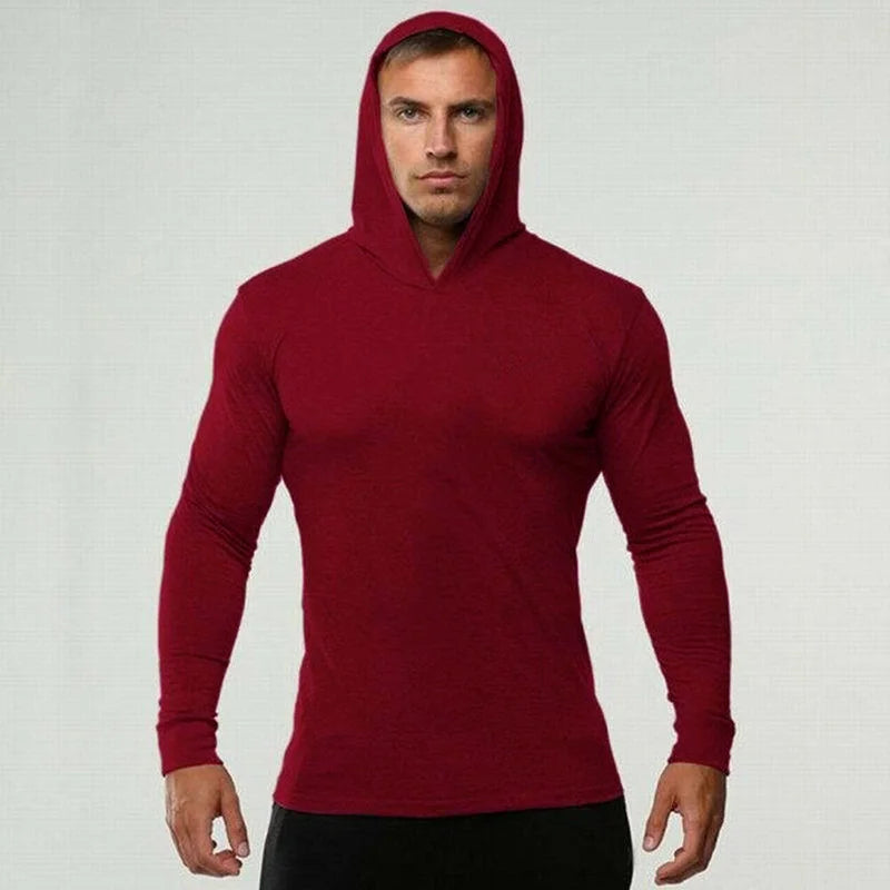 Men's Slim-Fit Cotton Hoodie - Gym & Training