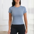 Women's Short-Sleeve Workout Top - Yoga & Fitness