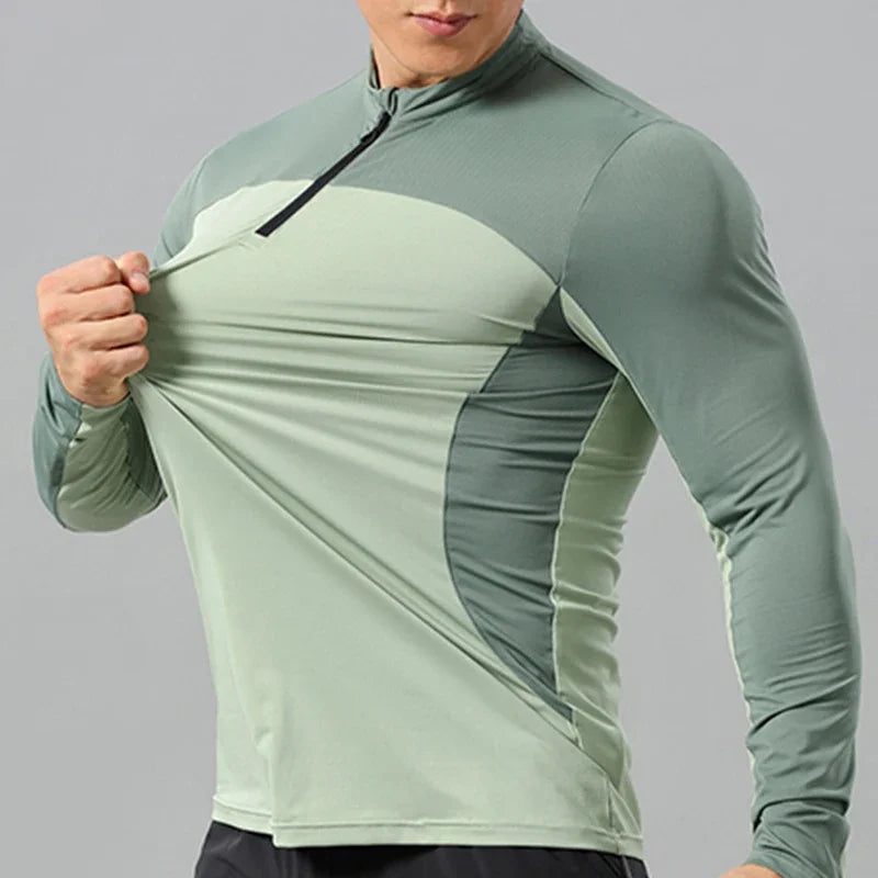 Men's Zip-Up Long-Sleeve Shirt - Hiking & Climbing