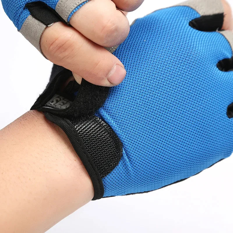 Mountaineering Fitness Training Fingerless Men Women Bodybuilding Exercise Sports Gloves for Cycling Bicycle Anti Slip Breathabl