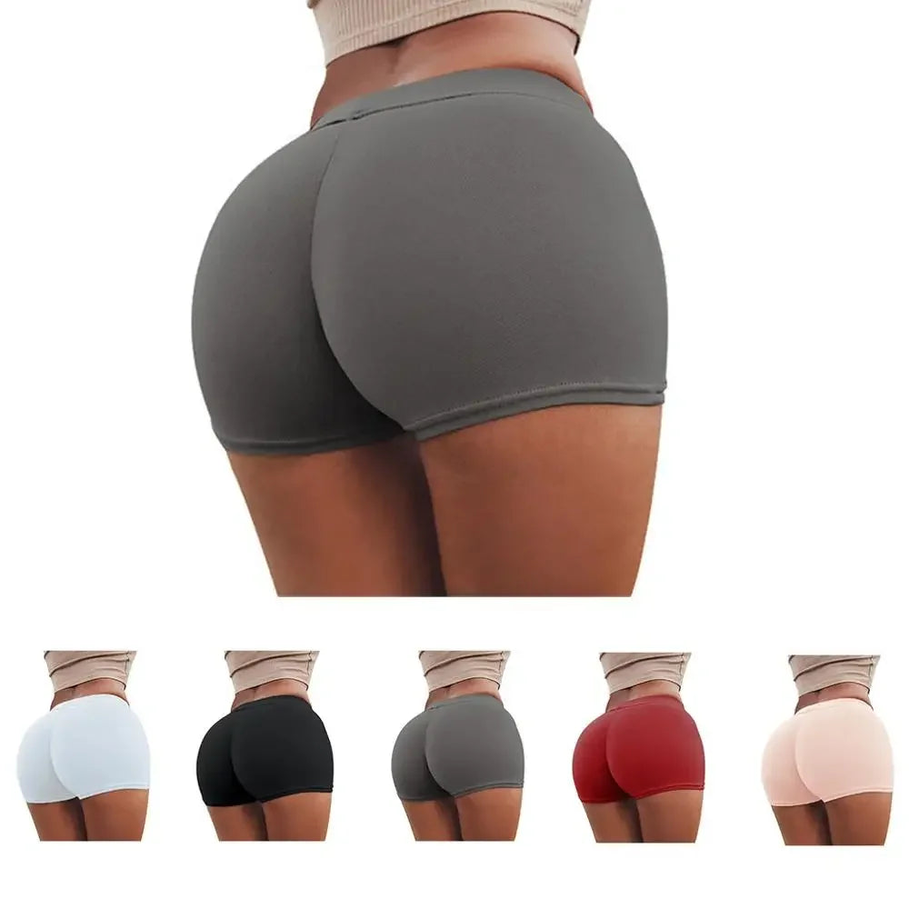 Women's Push-Up Fitness Shorts - Elastic Breathable Waist