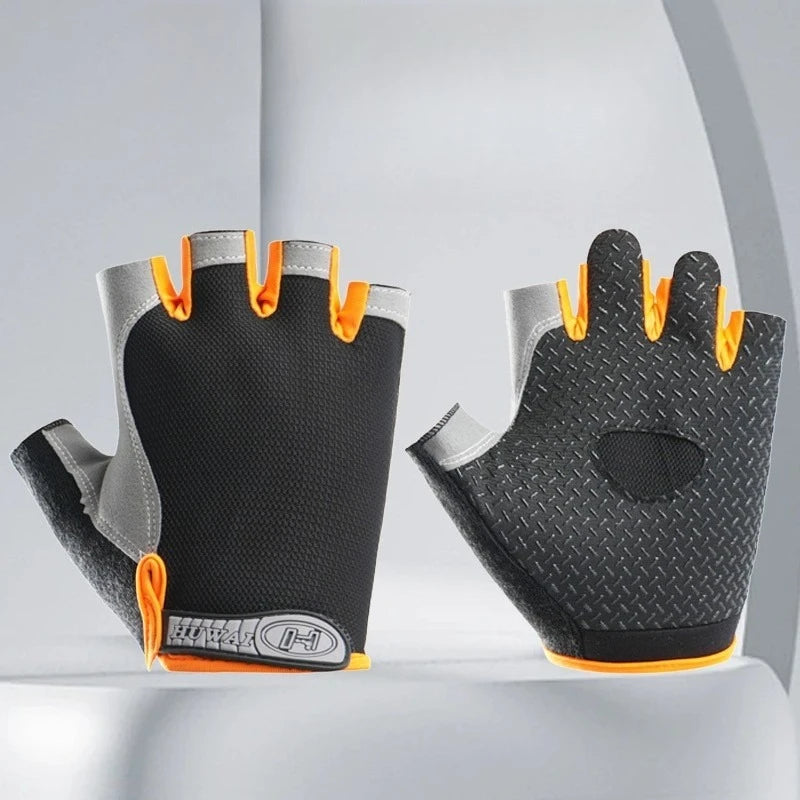 Mountaineering Fitness Training Fingerless Men Women Bodybuilding Exercise Sports Gloves for Cycling Bicycle Anti Slip Breathabl