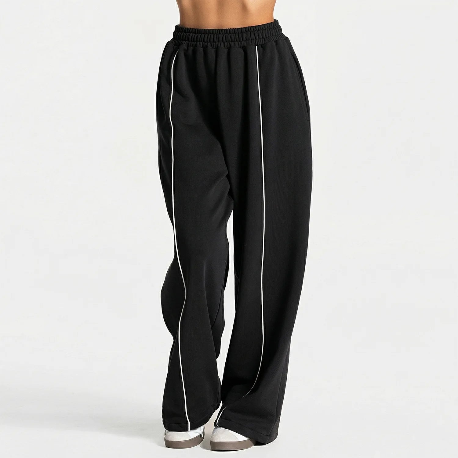 Loose-Fit High-Waist Yoga Pants - Casual Comfort