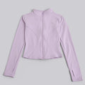 Women's Stand Collar Yoga Jacket Zip Up Thumb Hole Lightweight Cycling Jacket for Hiking Jogging&Daily Wear Fashion Fit Slimming
