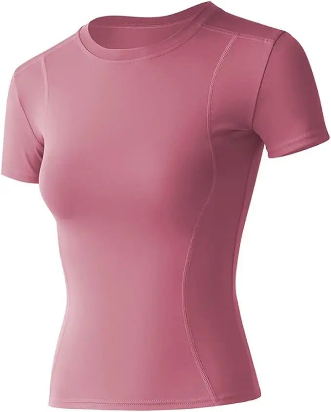 Women's Short-Sleeve Workout Top - Yoga & Fitness