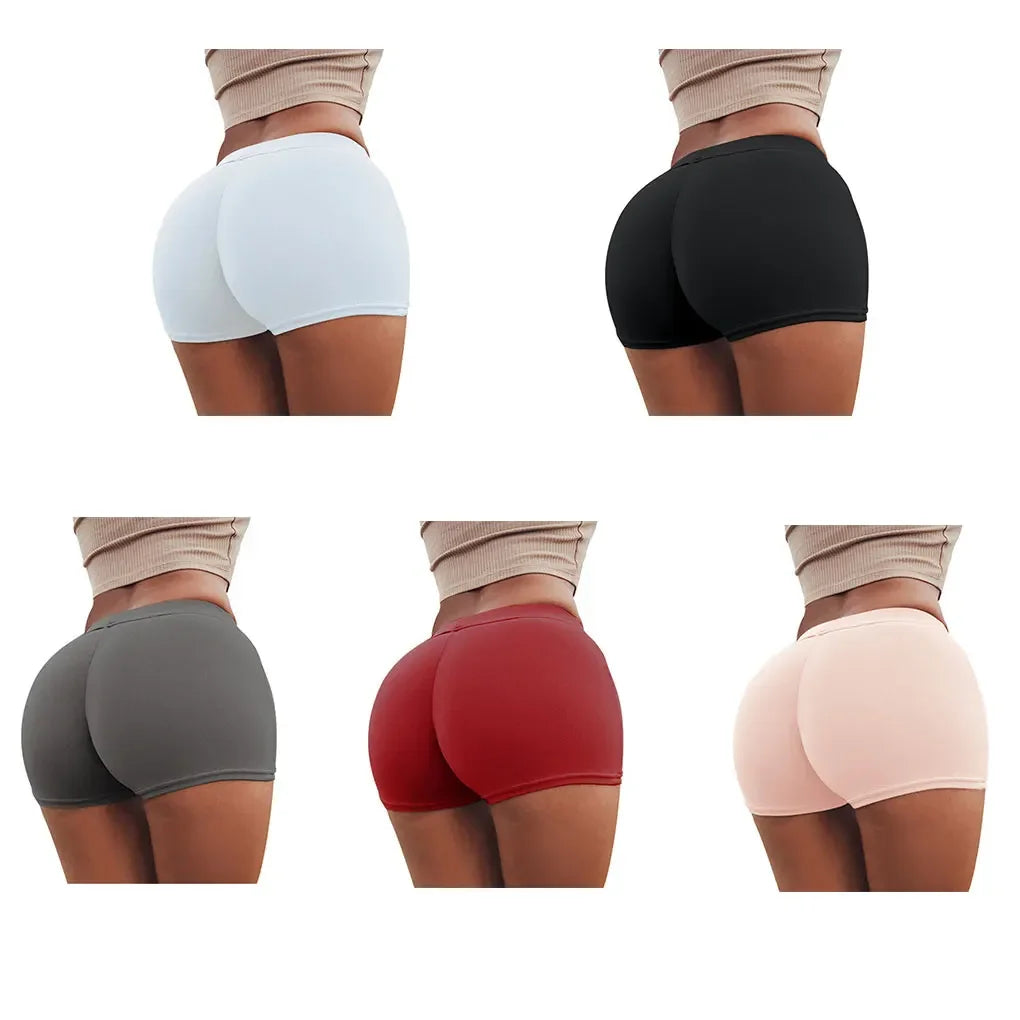 Women's Push-Up Fitness Shorts - Elastic Breathable Waist