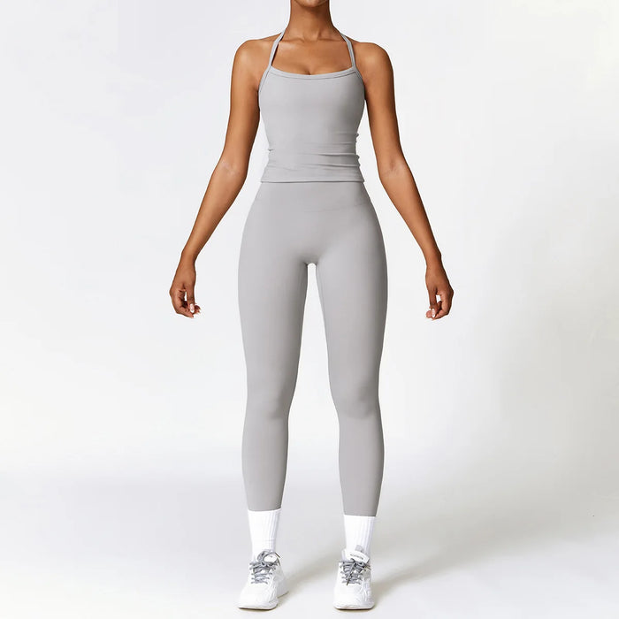 Ensemble Fitness 2 Pièces — Brassière Push-Up, Short ou Legging