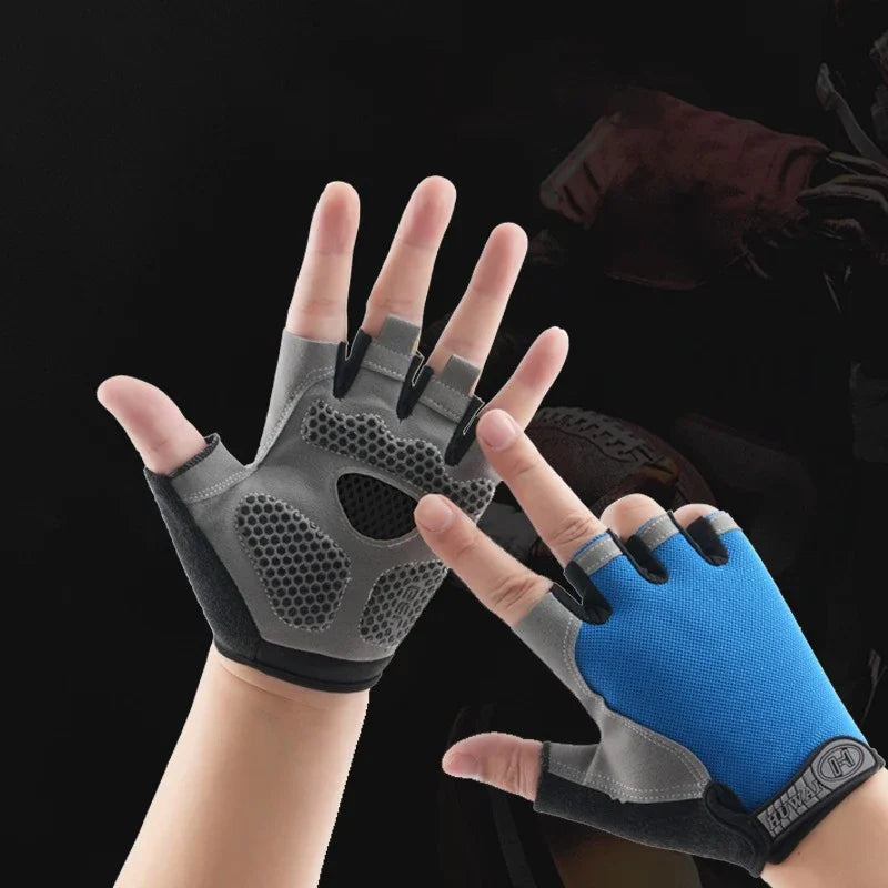 Mountaineering Fitness Training Fingerless Men Women Bodybuilding Exercise Sports Gloves for Cycling Bicycle Anti Slip Breathabl