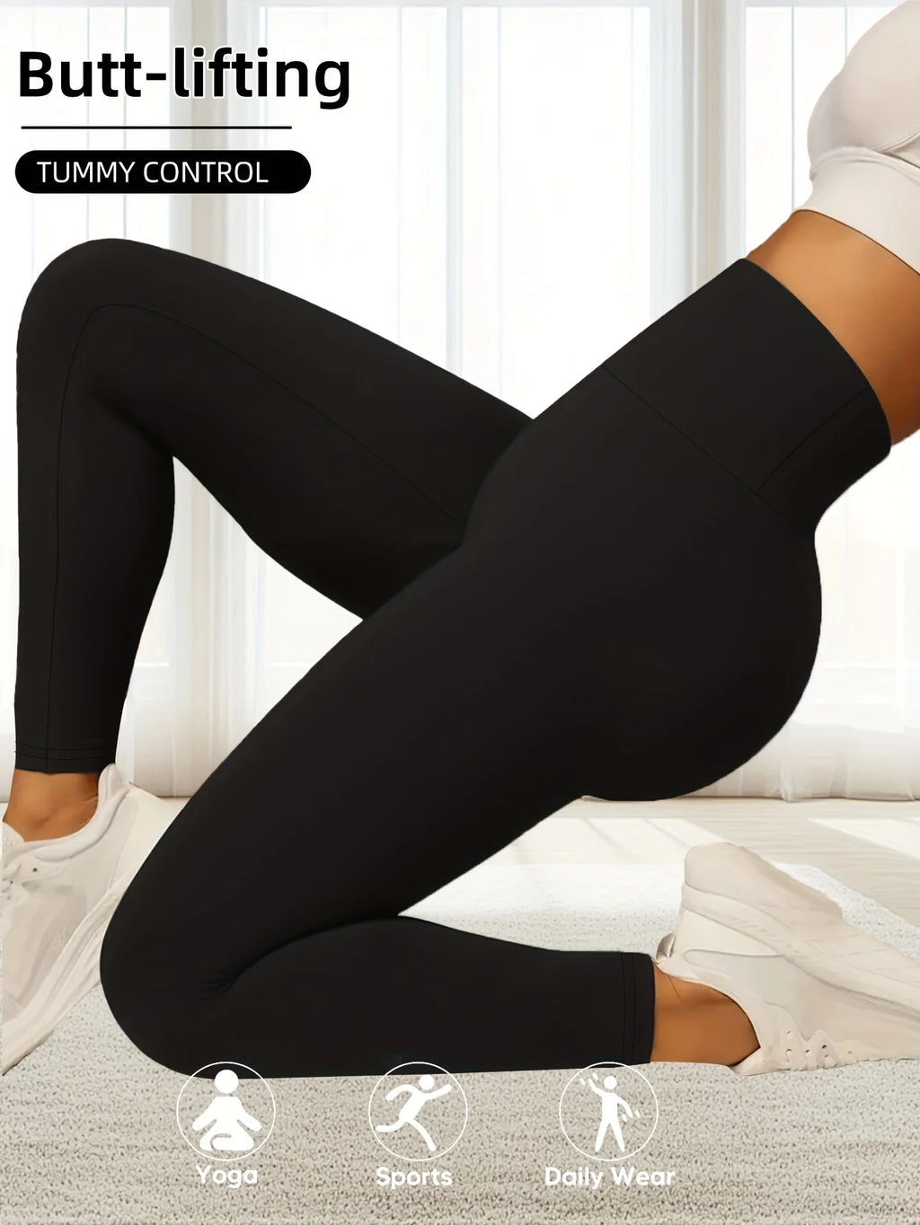 High-Waist Contour Leggings - Hip-Lifting Push-Up Effect