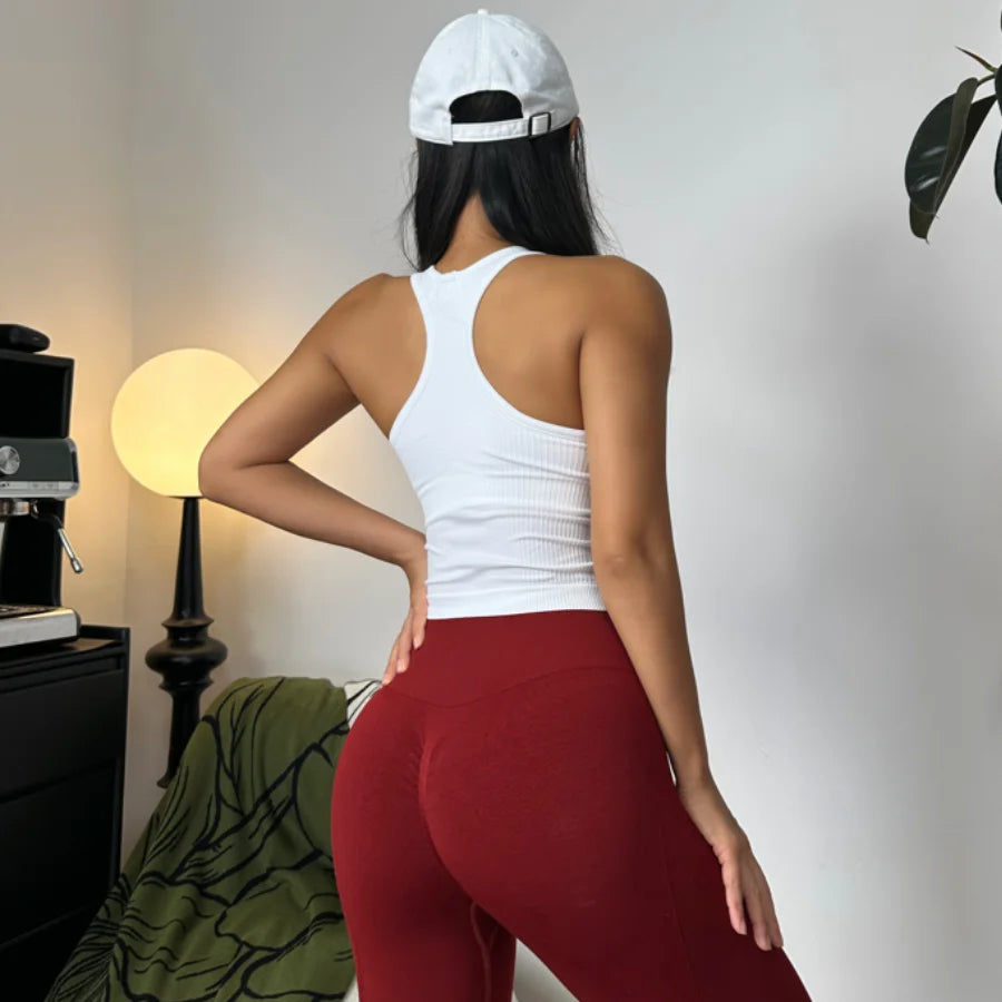 Sports Short Vest Sleeveless, Breathable, Sweat-Absorbent, Wearing Running and Fitness Training Yoga Clothes.