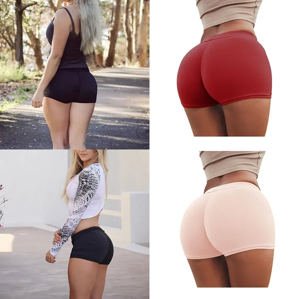 Women's Push-Up Fitness Shorts - Elastic Breathable Waist