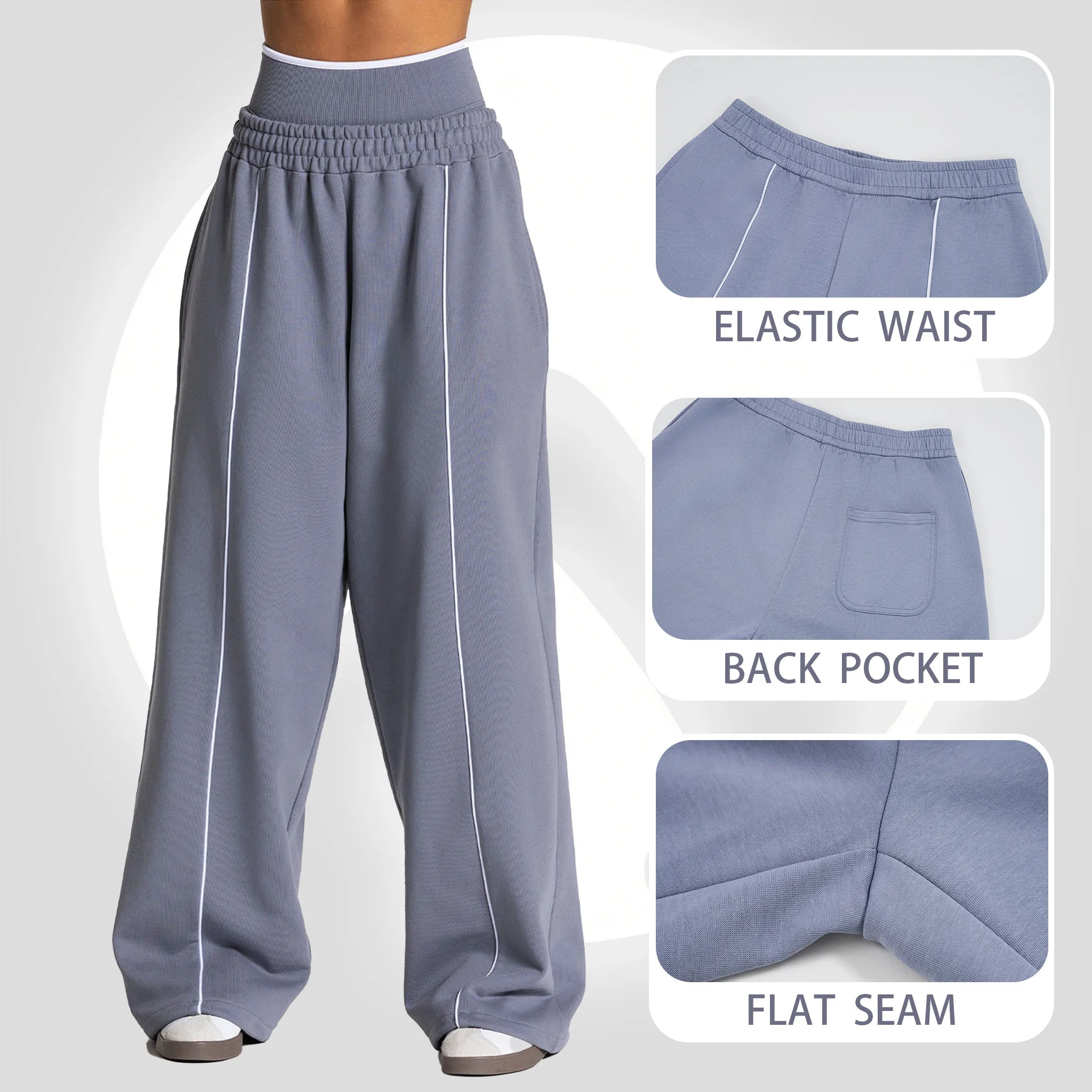 Loose-Fit High-Waist Yoga Pants - Casual Comfort