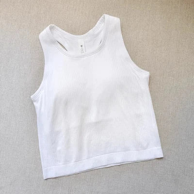 Sports Short Vest Sleeveless, Breathable, Sweat-Absorbent, Wearing Running and Fitness Training Yoga Clothes.