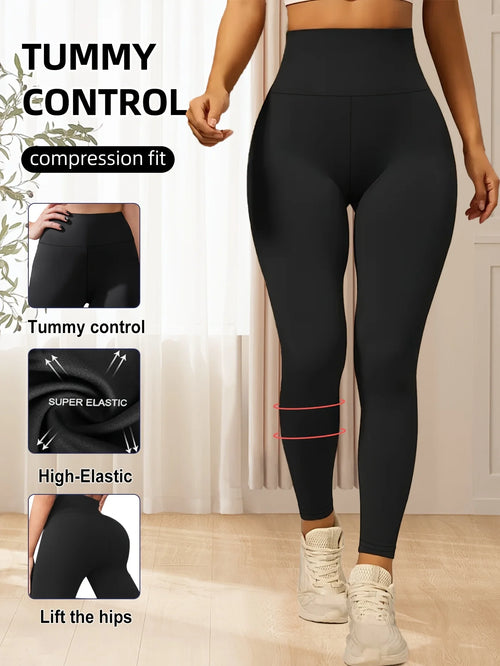 High-Waist Contour Leggings - Hip-Lifting Push-Up Effect