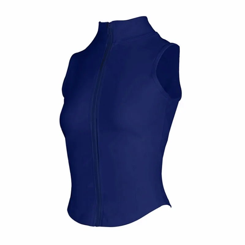 Débardeur de Sport Zippé Col Montant — Running et Yoga - Pulse