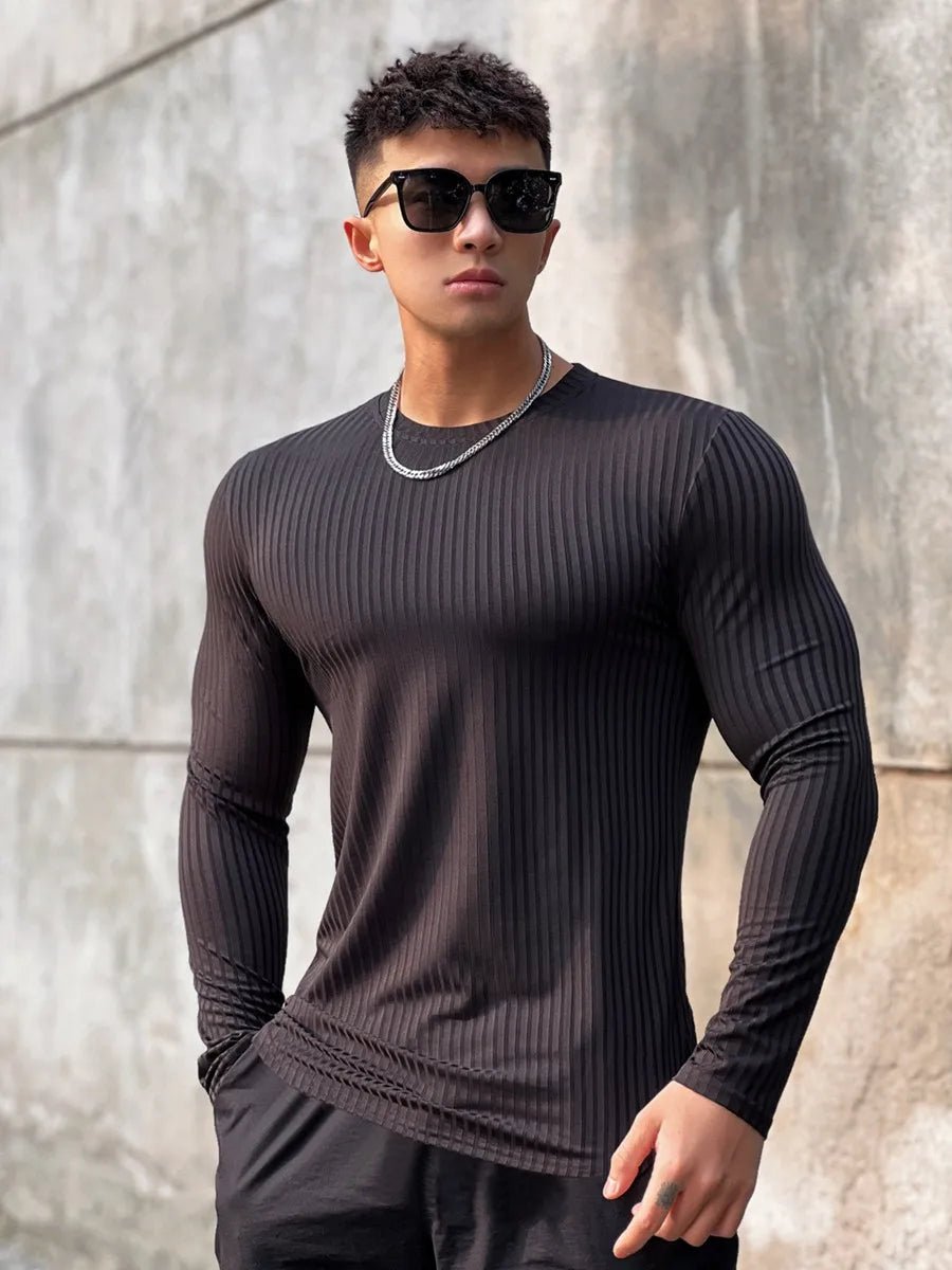 T-Shirt Homme Manches Longues Près du Corps — Séchage Rapide - Pulse