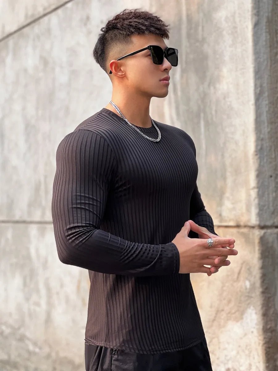 T-Shirt Homme Manches Longues Près du Corps — Séchage Rapide - Pulse